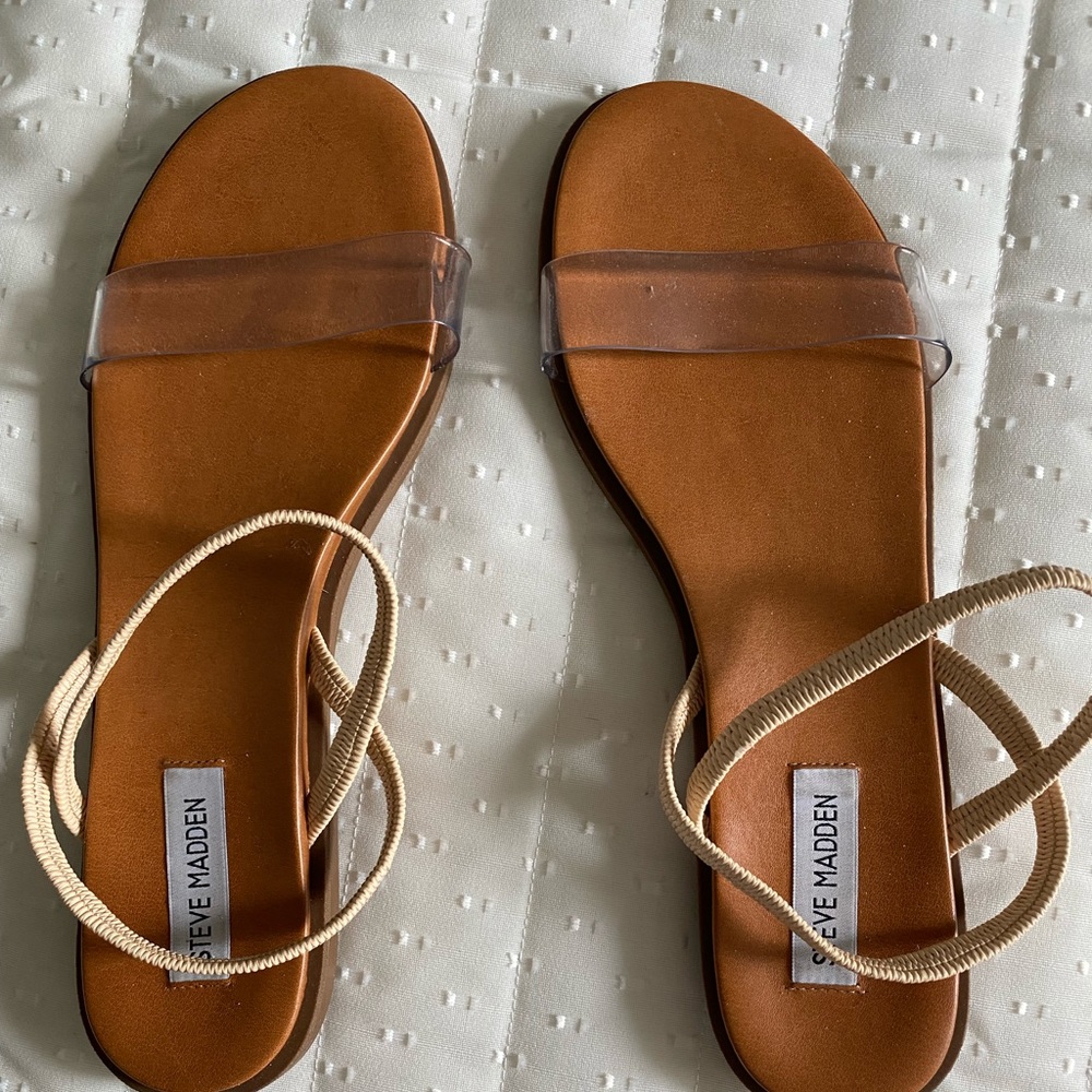Steve Madden clear strap sandal